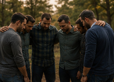 Leaders praying together